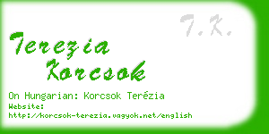 terezia korcsok business card