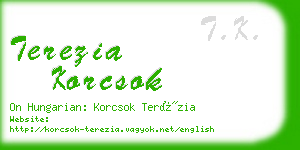 terezia korcsok business card